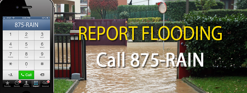 Report Flooding - Call 875-RAIN
